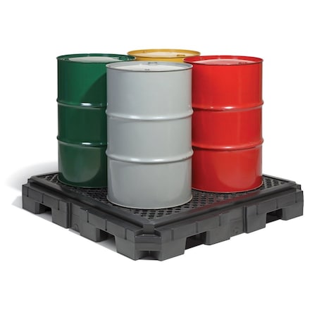 Containment Pallet,4-Drum,Heavy Duty