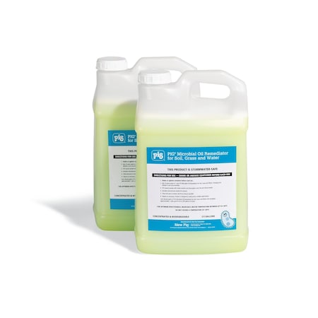 Microbial Oil Remediator for Soil, Grass and Water, Remediator, 2 2.5 gal. Container, 2PK
