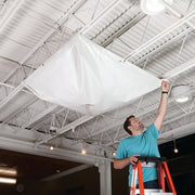 PIG Magnetic Roof Leak Diverter Tarp White 5' L x 5' W