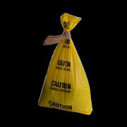 Hazmat-rated disposal bags, yellow, 50/box