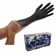 Black Lightning — Black 6 mil Nitrile PF Exam Glove, Size M (case of 1,000)