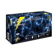 Black Lightning — Black 6 mil Nitrile PF Exam Glove, Size S (case of 1,000)