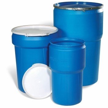 Open-head poly overpack drum, 65-gal