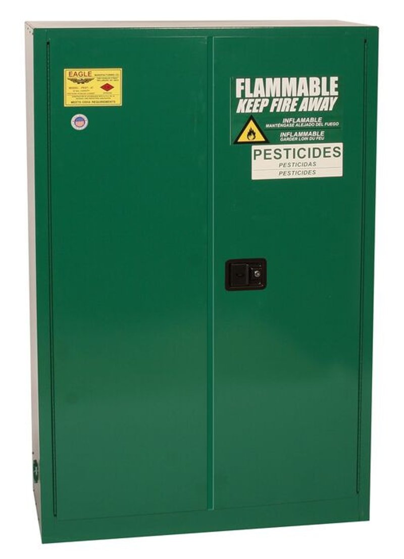Pesticide storage cabinet, 45-gal, green
