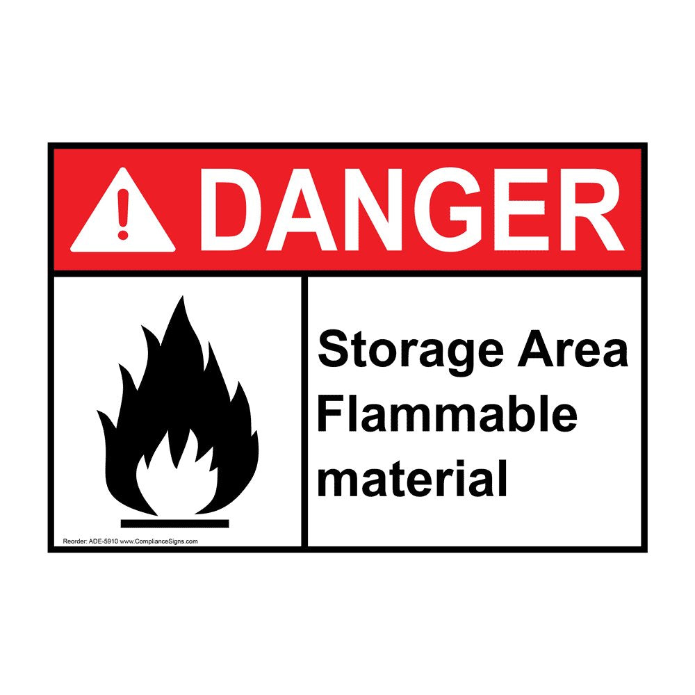 "Flammable Storage" NFPA-compliant signage