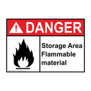 "Flammable Storage" NFPA-compliant signage