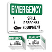 Spill response placard set, OSHA-compliant