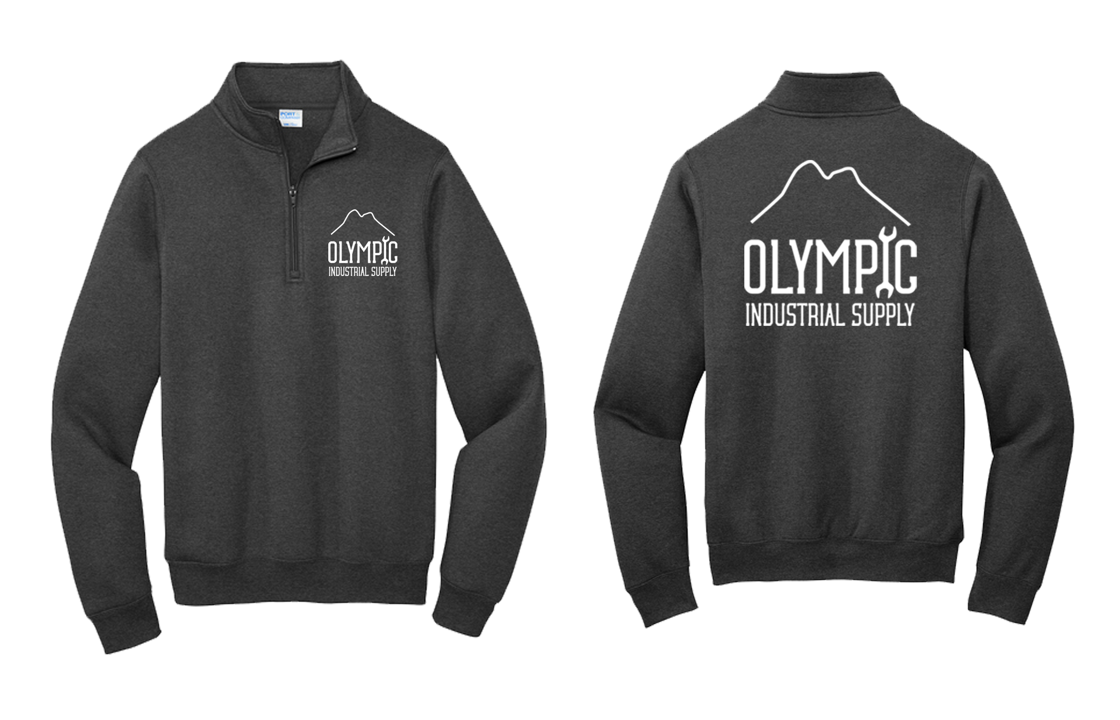 Port & Company Quarter-Zip Hoodie - Grey