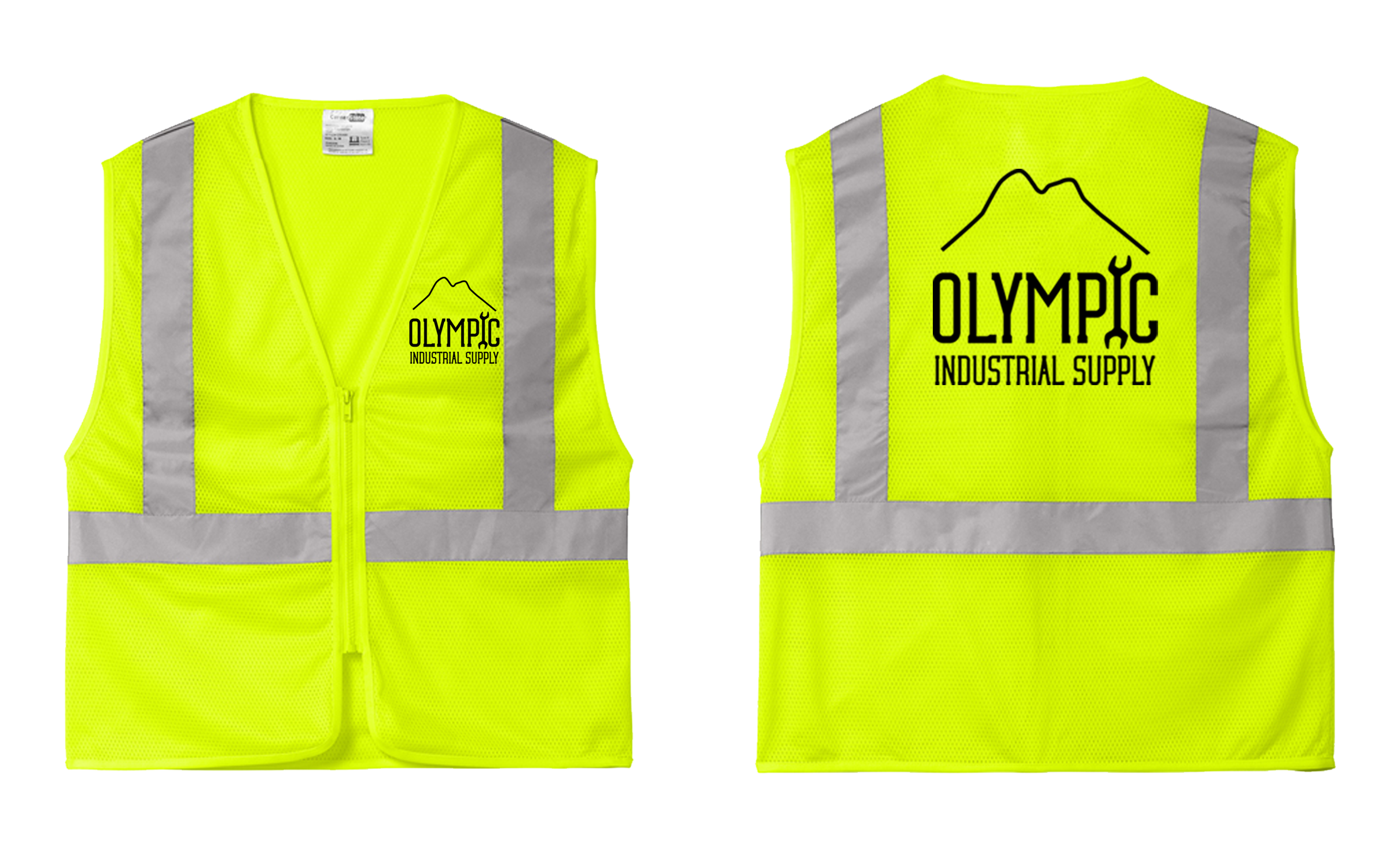 Mesh Zipper Safety Vest