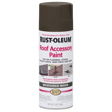 Spray Paint, Weathered Wood, Flat, 12 oz