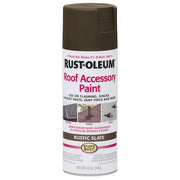 Rust Preventative Spray Paint, Rustic Slate, Flat, Solvent, 12 Oz
