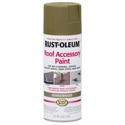 Rust Preventative Spray Paint, Shakewood, Flat, Solvent, 12 Oz