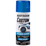 Automotive Premium Custom Chrome Lacquer Spray Paint, Blue, 10 oz.
