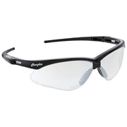 Memphis (MP1), Safety Glasses, Anti-Scratch, I/O Clear Mirror Lens, Black Frame, Half Frame, 12 PK