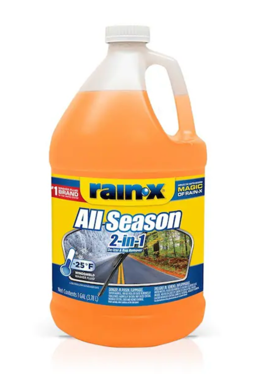 Rain-X Windshield Washer Fluid, Orange, 1 Gallon 6 Pack