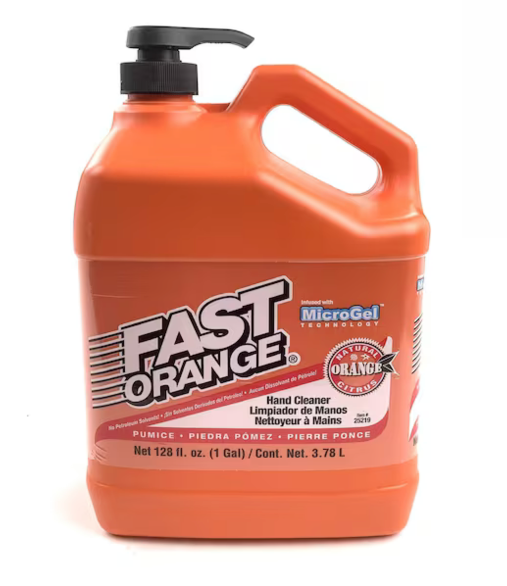 Fast Orange Cleaner, Hand, Fast Orange Fine Pumice Lotion, Low Profile 1 Gal Bottle W/ Pump