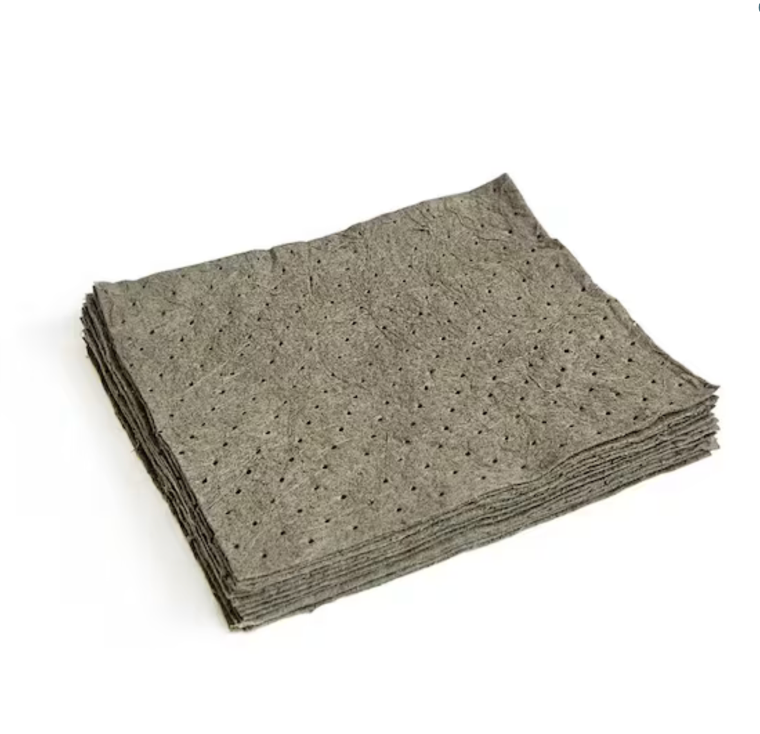 Stardust Sorbent Pad, 19 gal, 15 in x 18 in, Hazardous Liquids and Non-Hazardous Liquids, Gray