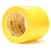 Floor Marking Tape Vinyl Yellow, 4" W x 4.1 mil Thick