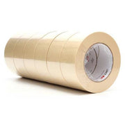 Masking Tape, 48 mm W x 55 m L, 5.2 mil Thick, Tan, Rubber Adhesive, 24 PK