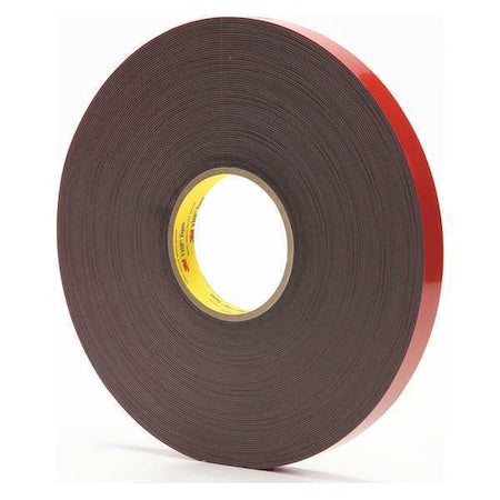 Double-Sided Foam Tape, 3/4 in W, 36 yd L, 1/16 in, Polyethylene Foam, Double-Sided, 12 PK