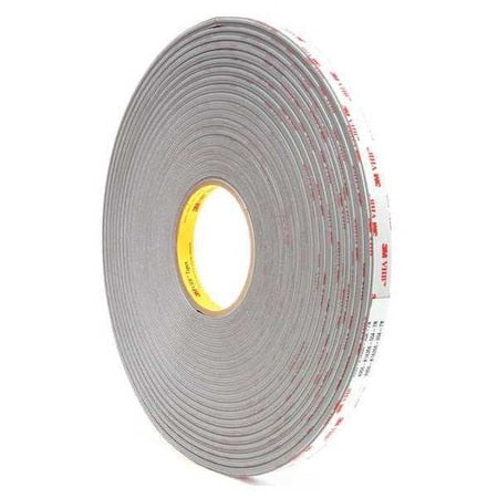 Double-Sided Foam Tape, 3/4 in W, 36 yd L, 1/32 in, Acrylic Foam, Double-Sided, 12 PK