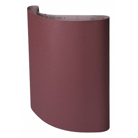 Sanding Belt, 37 in W, 60 in L, Coated, Aluminum Oxide, 80 Grit, Not Applicable, 340D, Brown