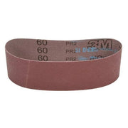 Sanding Belt, 3 in W, 21 in L, Coated, Aluminum Oxide, 60 Grit, Not Applicable, 340D, Brown