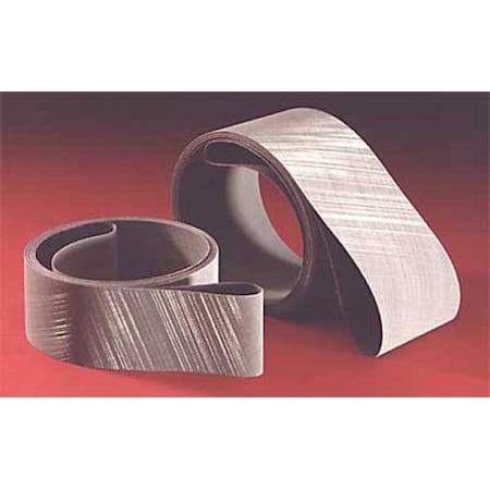 Sanding Belt, 2 in W, 132 in L, Coated, Aluminum Oxide, A45 Grit, Not Applicable, 307EA, Gray