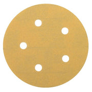 Hook-and-Loop Sanding Disc, 5" Dia, 5 Hole, Aluminum Oxide, P320 Grit, Open Coat Type, 216U