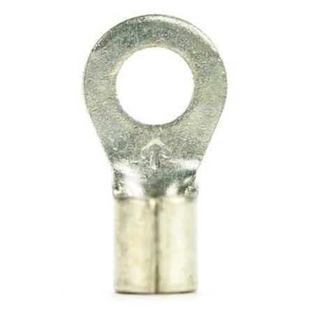 Ring Terminal, #10 Stud Size, 10 AWG, 600 V, Bare Insulated, Bare, Crimp Termination Only, 500 PK