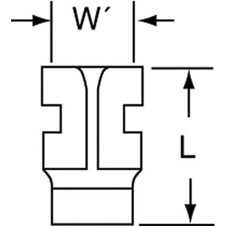 Female Flag Discon, Bare, 22-18AWG, PK1000