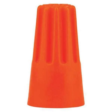 Twist-On Wire Connector, 14 AWG Max, Orange, Vinyl Insulation, 600 V, 1000 PK