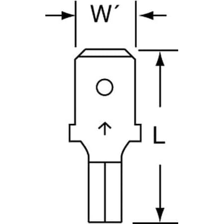 Male Disconnect, Bare, 16-14AWG, PK1000