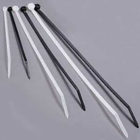 Cable Tie, 6 in L, 1.40 in Max Bundle Dia., Black, Nylon 6/6, 30 lb Strength, 1000 PK