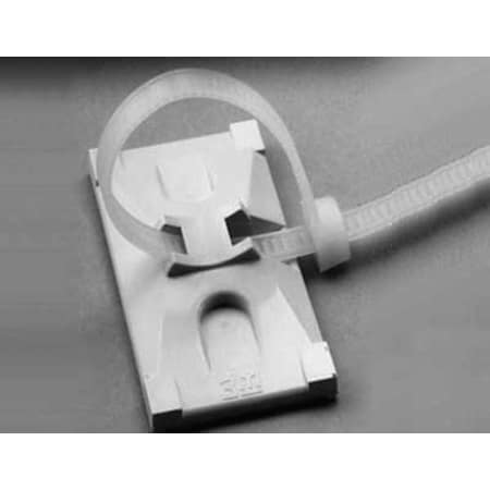 Cable Tie Mounting Base, ABS, Beige, 2 in L