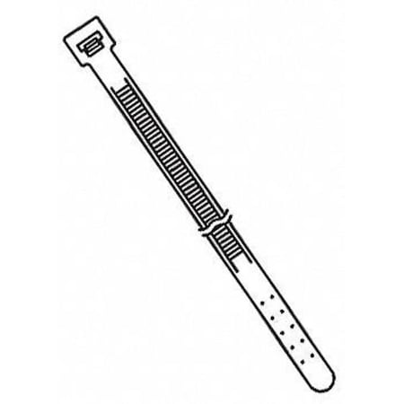 Cable Tie, 9 in L, 2 in Max Bundle Dia., Natural, Nylon 6/6, 120 lb Strength, 500 PK