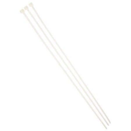 Cable Tie, 15 in L, 4 in Max Bundle Dia., Natural, Nylon, 120 lb Strength, 500 PK