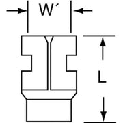 Female Flag Discon, Bare, 16-14AWG, PK1000