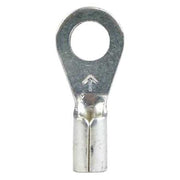 Ring Terminal, #8 Stud Size, 14 AWG, 600 V, Bare Insulated, Bare, Crimp Termination Only, 1000 PK