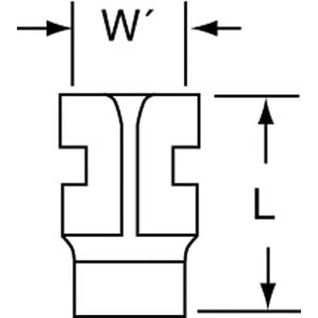 Female Flag Disconnect, Bare, PK1000
