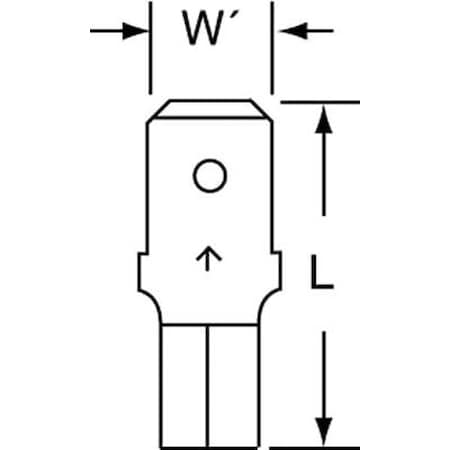 Male Disconnect, Bare,12 To 10 AWG, PK500