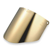 Face Shield Visor, Green Visor, 9" Height, Anti-Fog, Anti-Scratch Lens, Gold