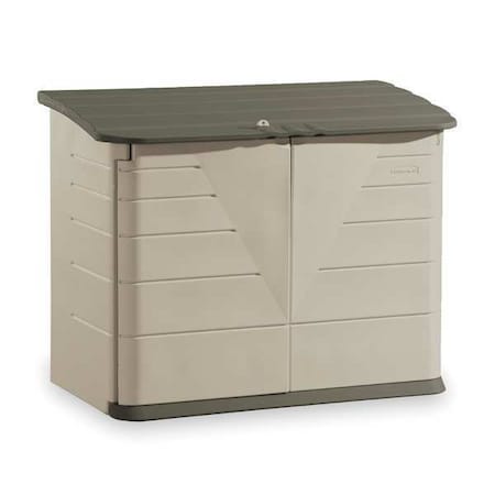 32 cu ft Resin Horizontal Outdoor Storage Shed, Sandstone