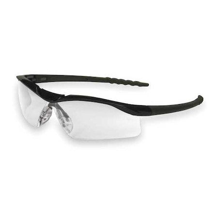 DL1, Safety Glasses, Duramass Hard Coat, TPR Lens, Black Frame, Half Frame