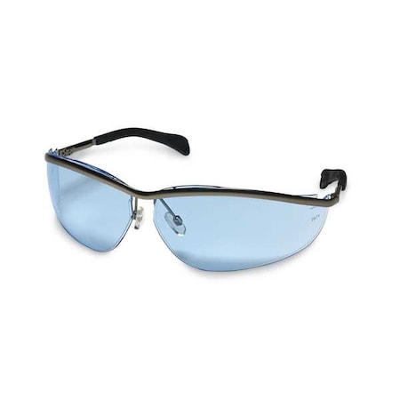 Klondike (KD1), Safety Glasses, Anti-Scratch, Light Blue Lens, Black Frame, Half Frame