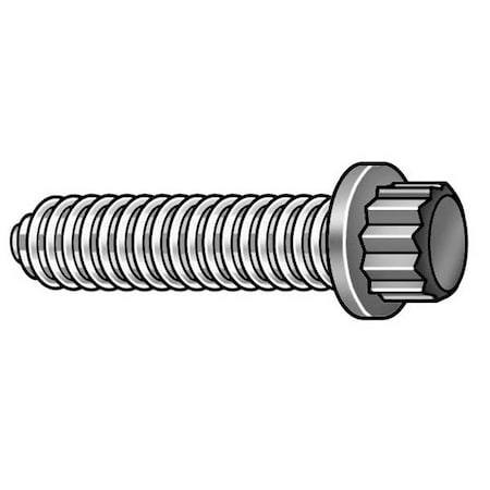Grade 9, 3/8"-16 Flange Bolt, Plain Alloy Steel, 1 in L, 870 PK