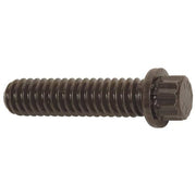 Grade 9, 1/4"-28 Flange Bolt, Plain Alloy Steel, 1 in L, 100 PK