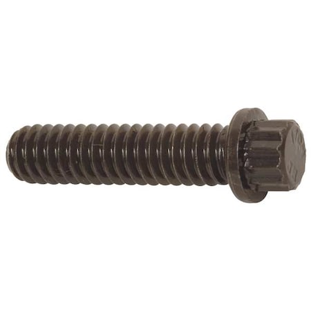 Grade 9, 3/8"-16 Flange Bolt, Plain Alloy Steel, 1-1/4 in L, 25 PK