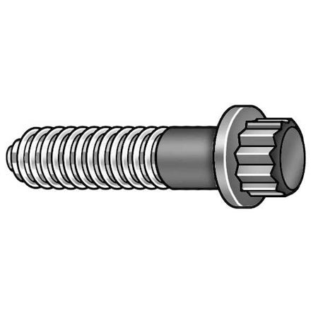 Grade 9, 3/4"-10 Flange Bolt, Plain Alloy Steel, 2 in L, 65 PK