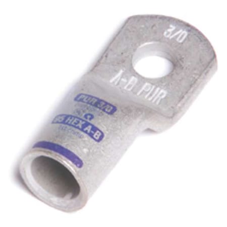 Battery Terminal, Straight, 2/0 ga., PK5, Stud Size: 1/4 in